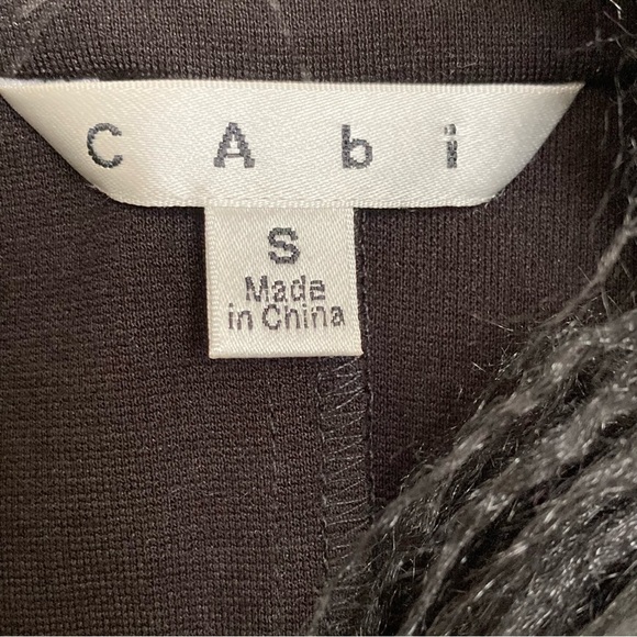 CAbI #929 Black Infinite Faux Fur Open Style Vest - Picture 7 of 9